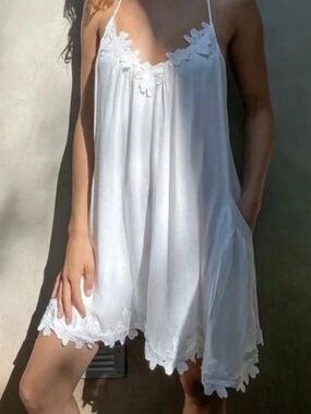 Lush Floral Appliqué Dress with Pockets